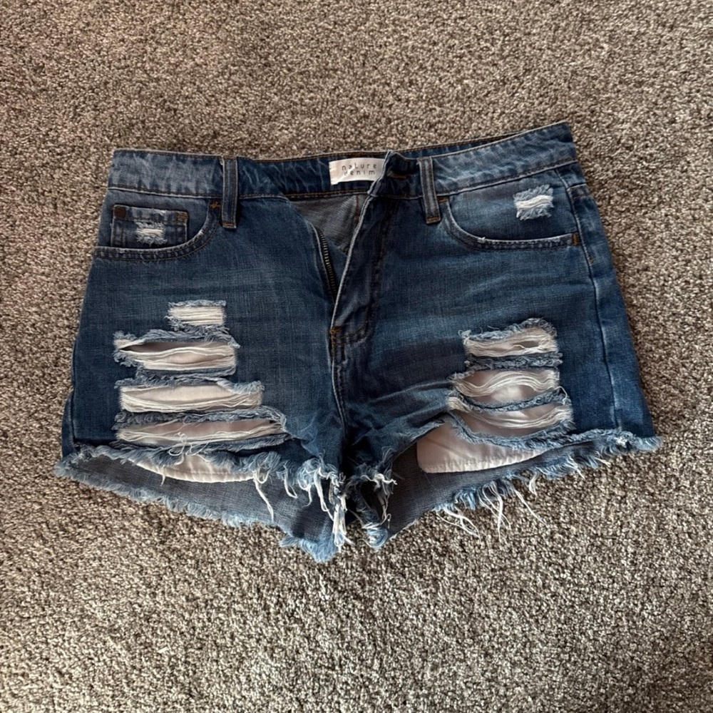 Denim Distressed Women Shorts